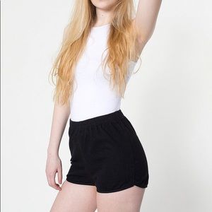 American Apparel Black Denim Shorts